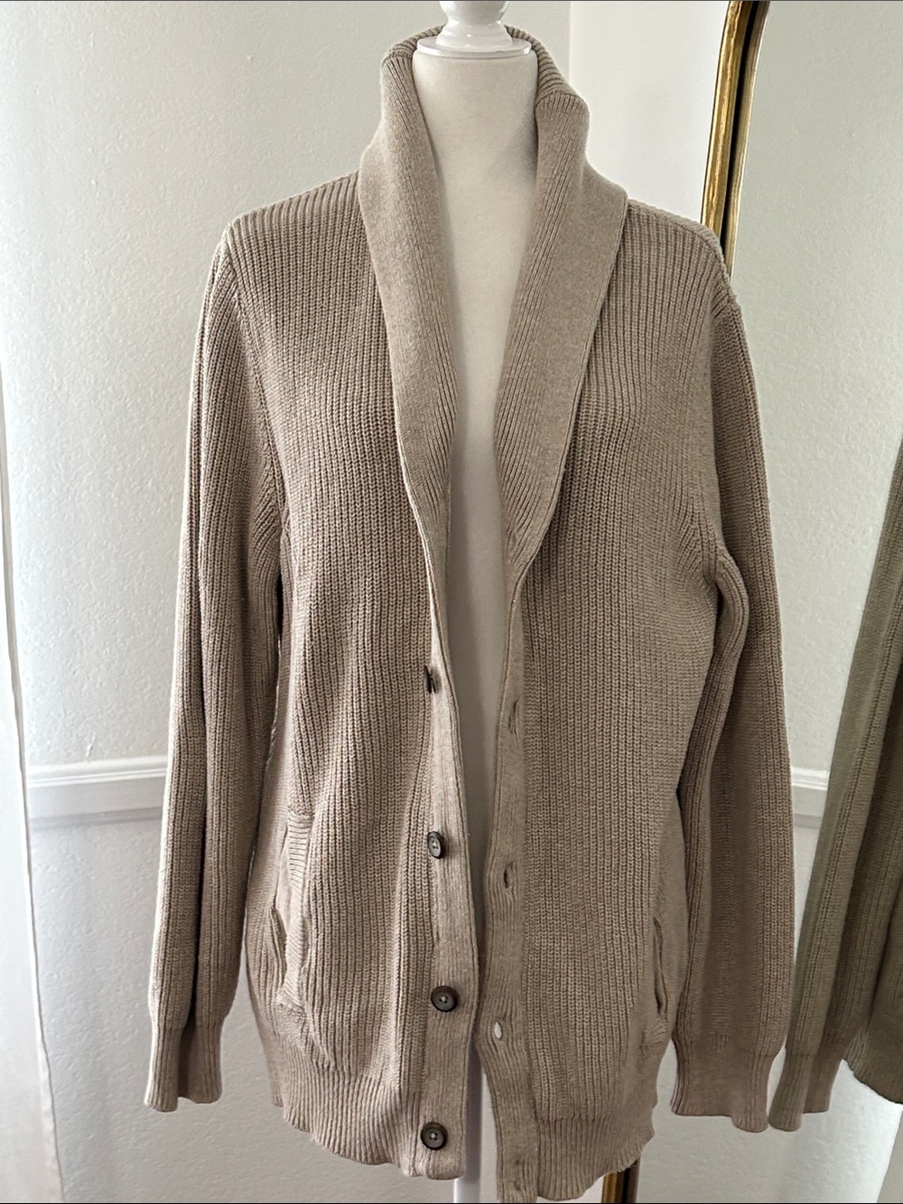 Men’s Sun & Stone Shawl Neck Cardigan 100% cotton